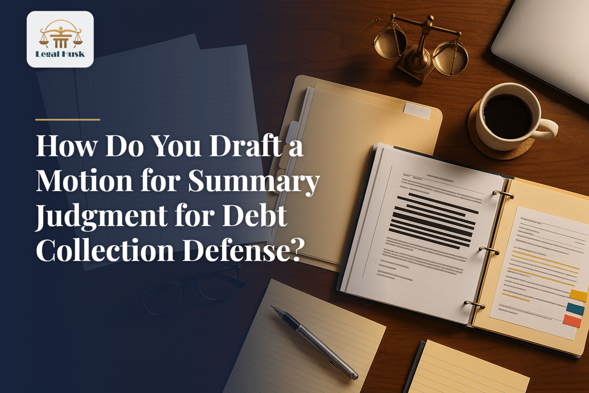 How Do You Draft a Motion for Summary Judgment for Debt Collection Defense?