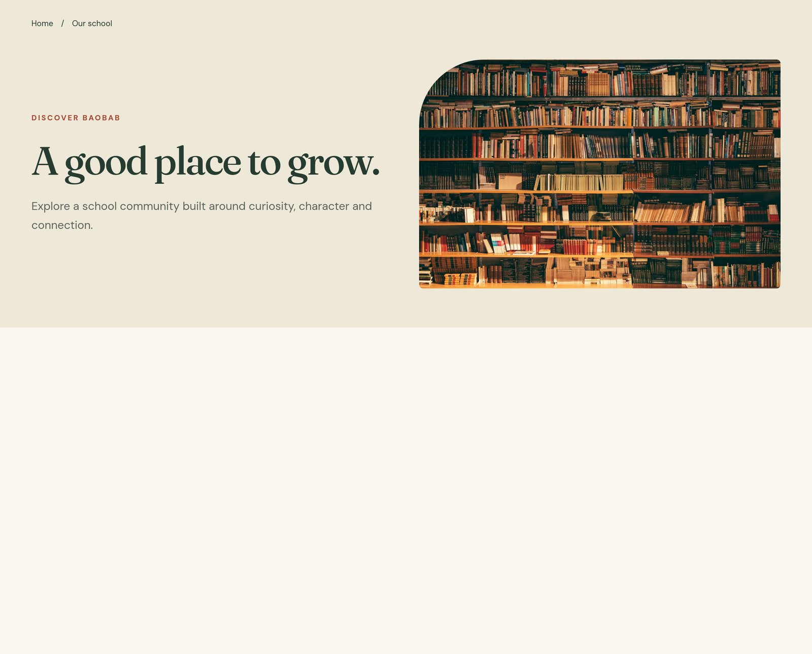 Baobab / Inner page introduction component