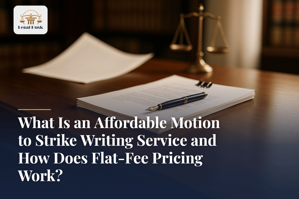 What Is an Affordable Motion to Strike Writing Service and How Does Flat-Fee Pricing Work?