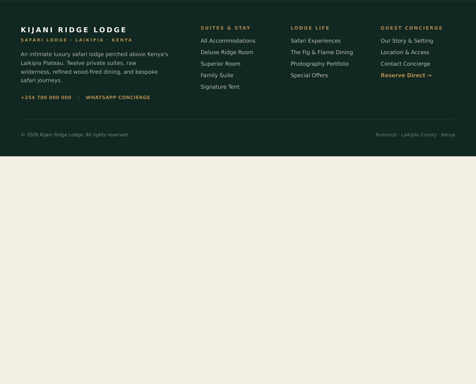 Kijani Footer component