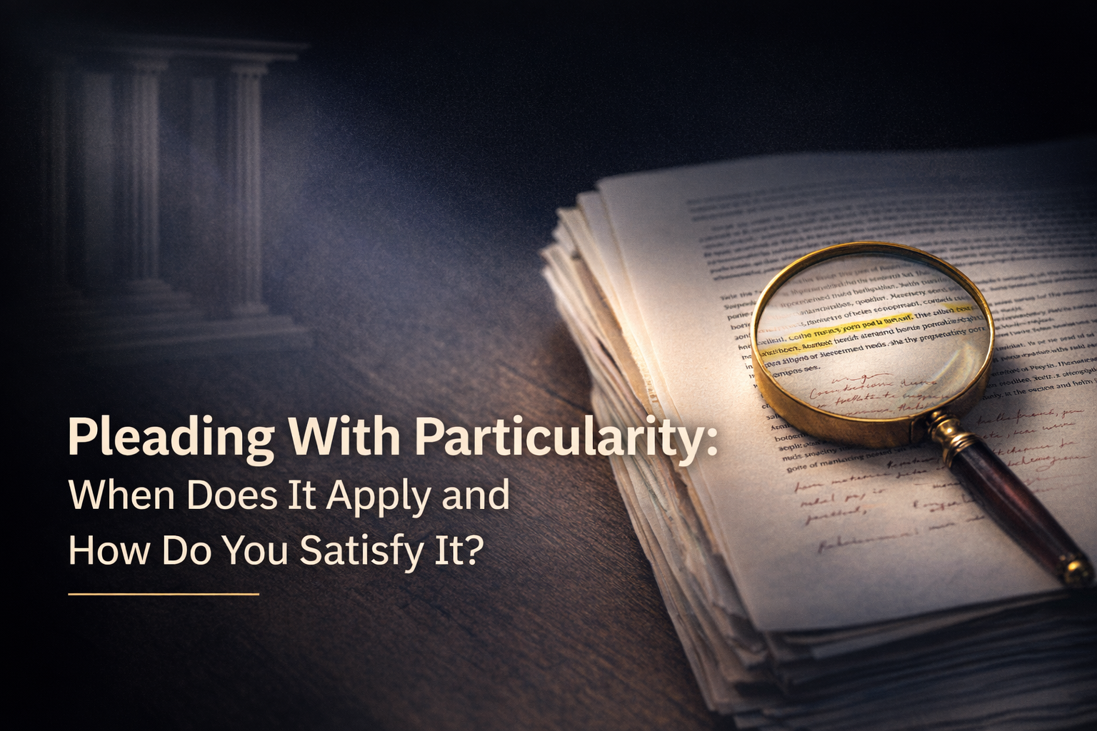 Pleading With Particularity: When Does It Apply and How Do You Satisfy It?