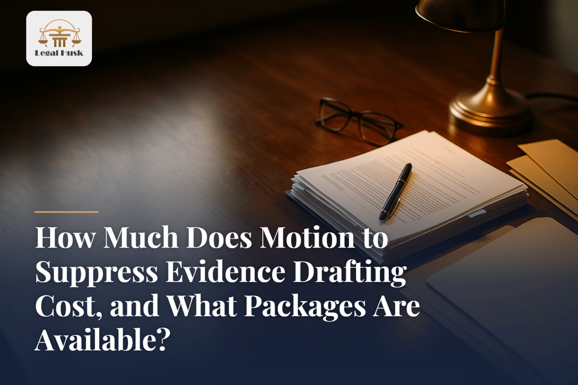 How Much Does Motion to Suppress Evidence Drafting Cost, and What Packages Are Available?