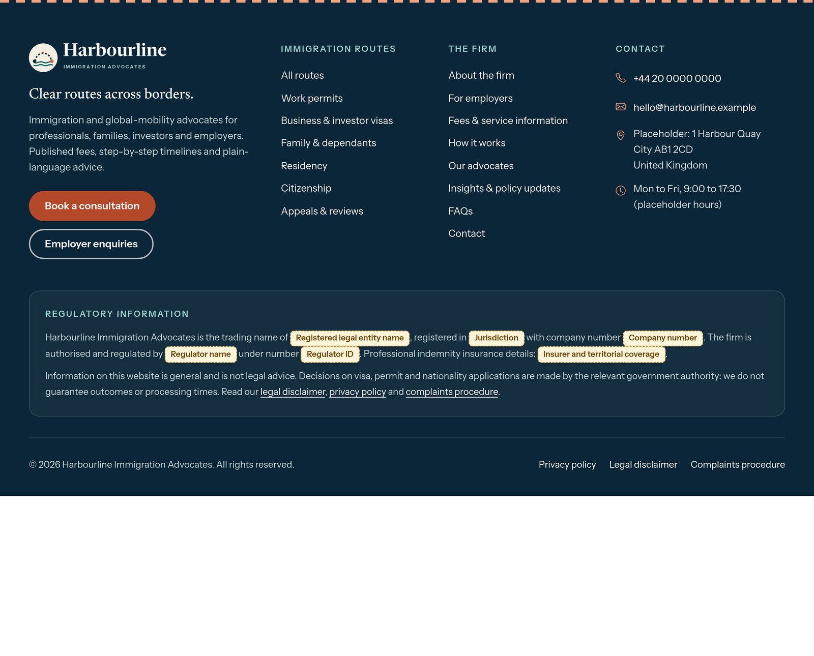 Site Footer component