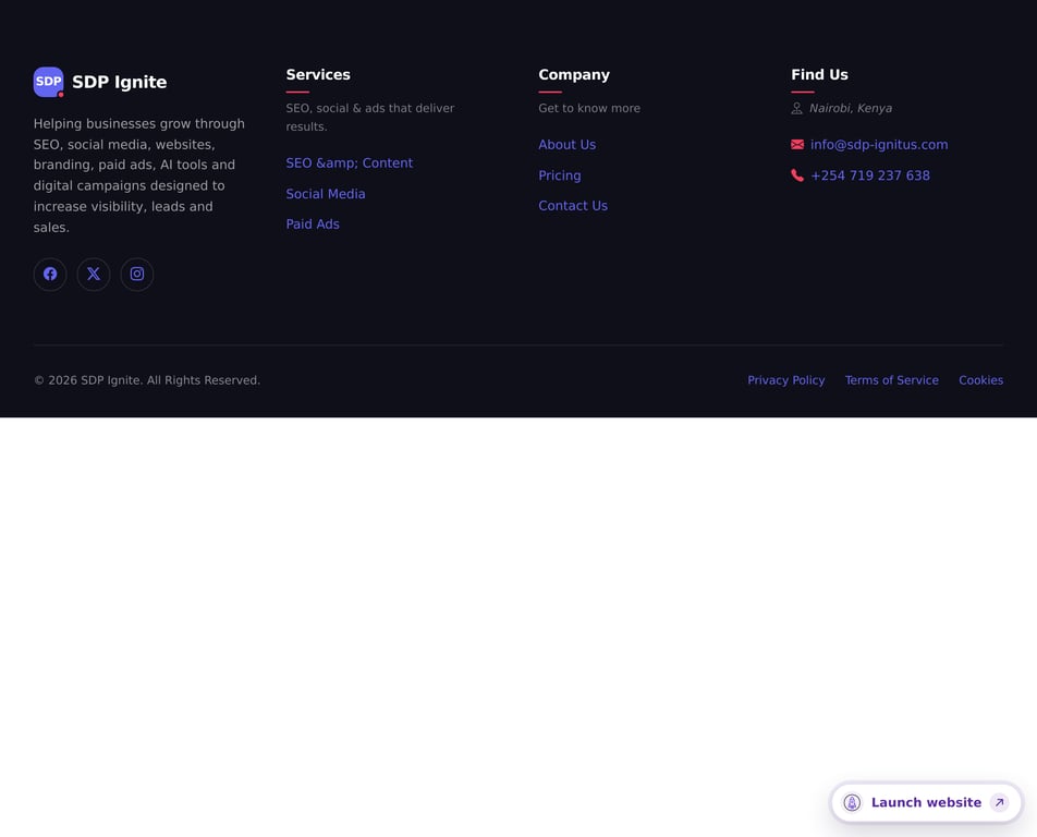 Ignite Footer component