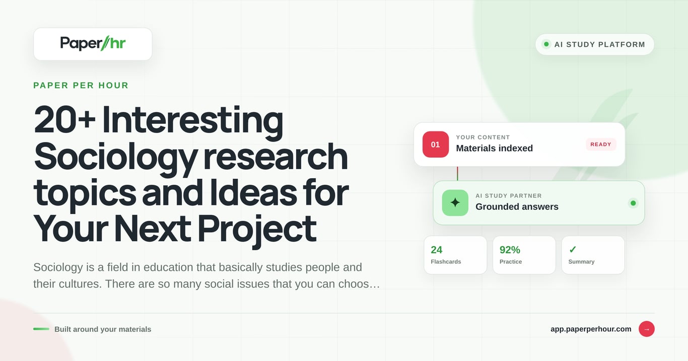 20+ Interesting Sociology research topics and Ideas for Your Next Project