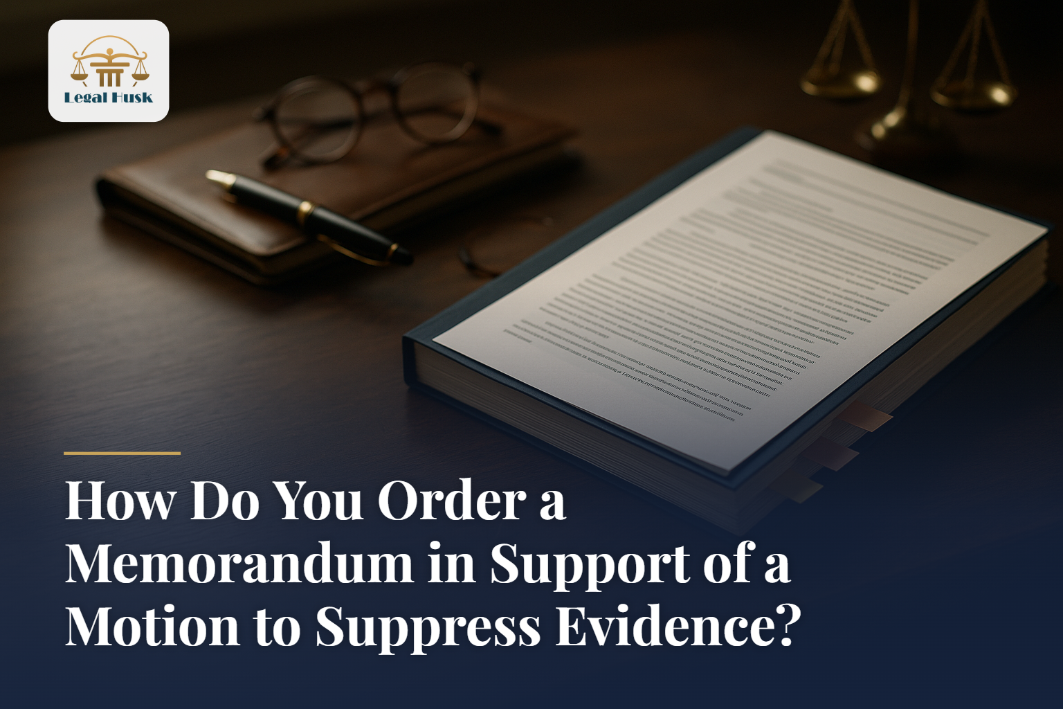 How Do You Order a Memorandum in Support of a Motion to Suppress Evidence?