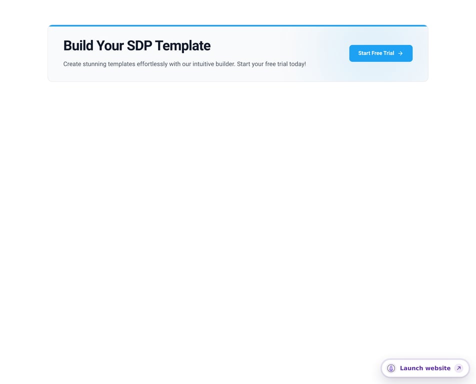Template Builder Trial CTA component
