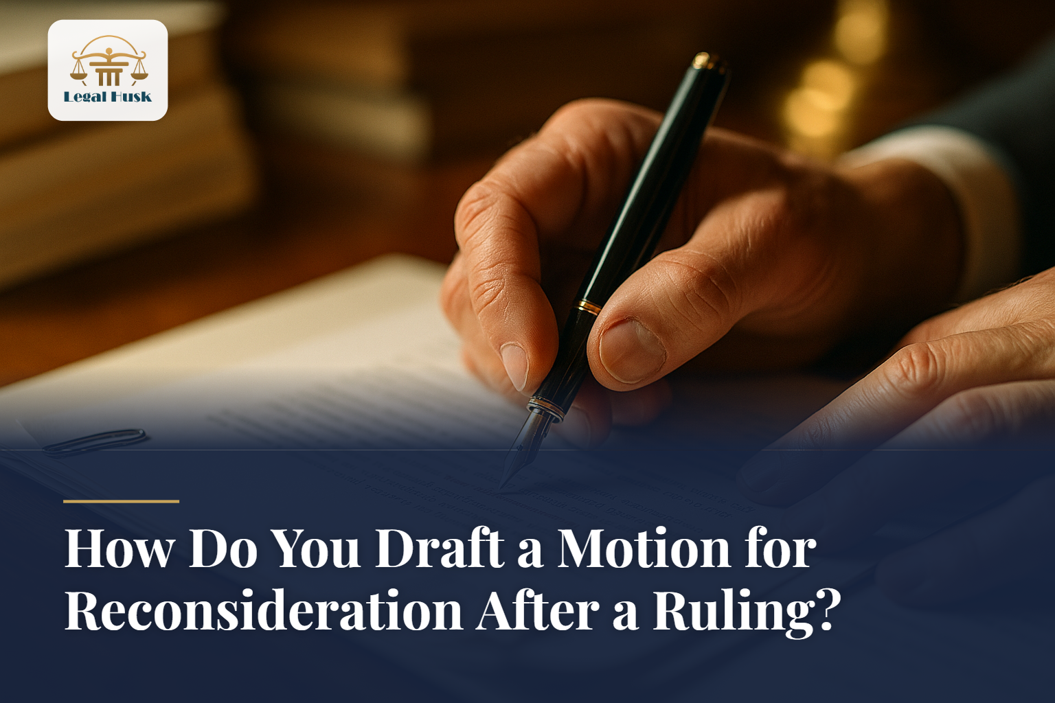 How Do You Draft a Motion for Reconsideration After a Ruling?