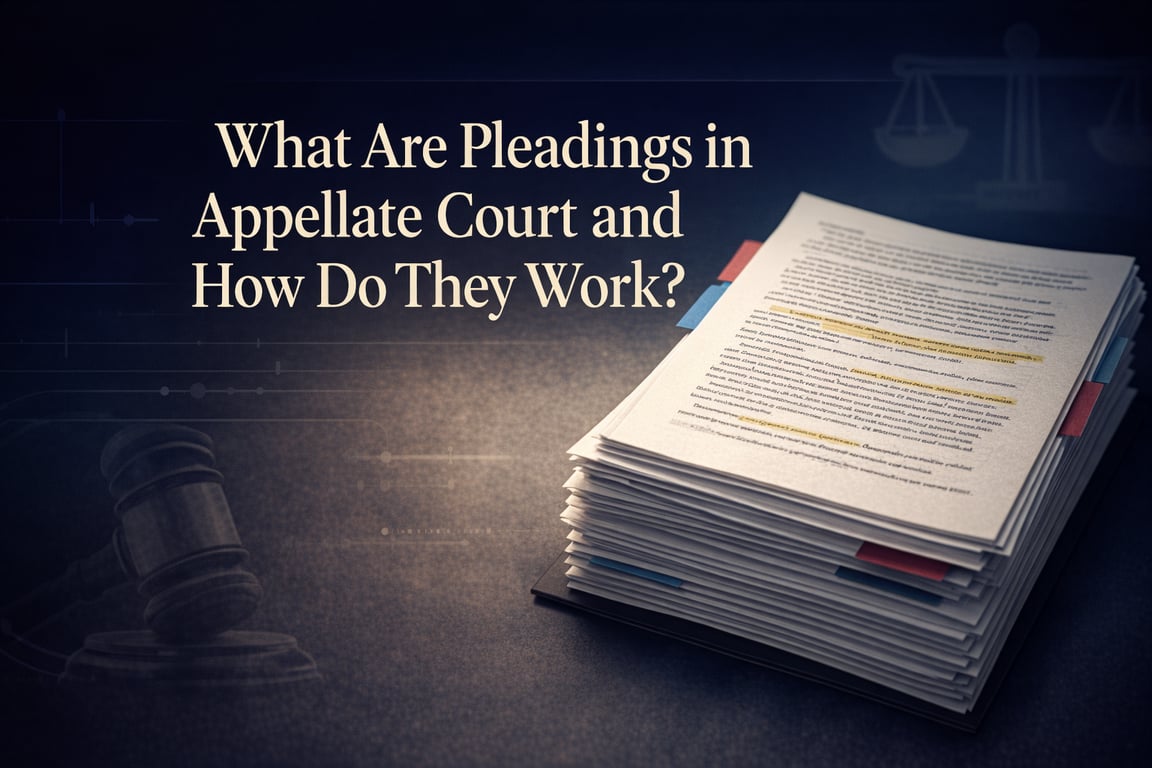 What Are Pleadings in Appellate Court and How Do They Work?