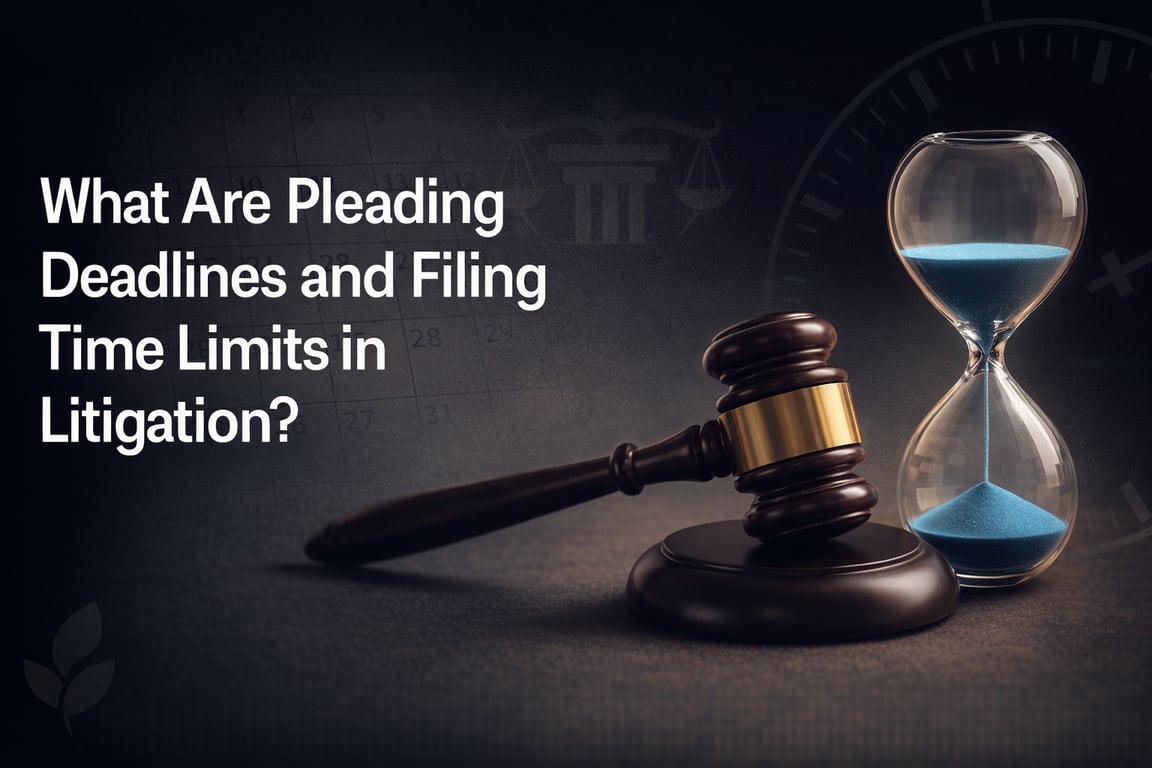 What Are Pleading Deadlines and Filing Time Limits in Litigation?