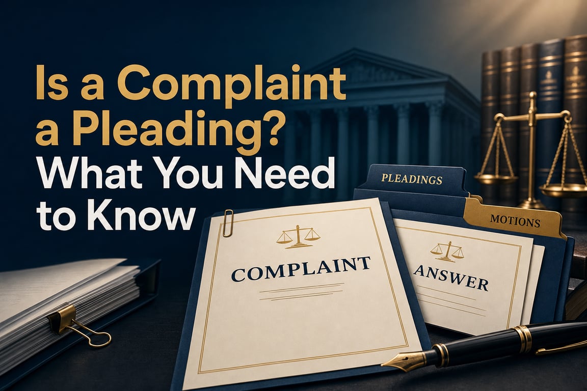 Is a Complaint a Pleading? What You Need to Know