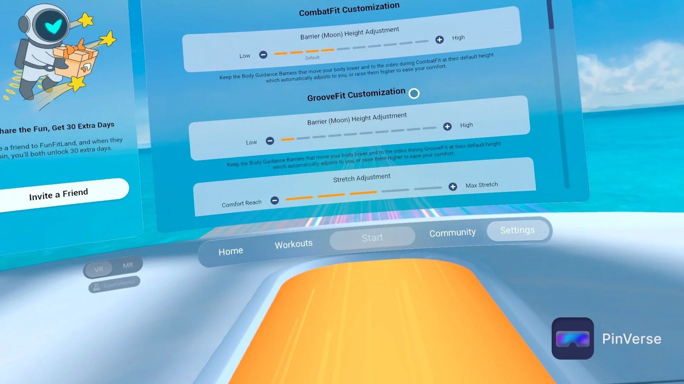 Funfitland — Account Management, screen 2 of 4