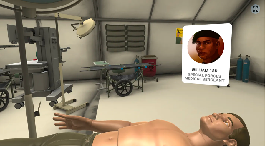 US Army Medical VR — Screenshots, screen 3 of 5