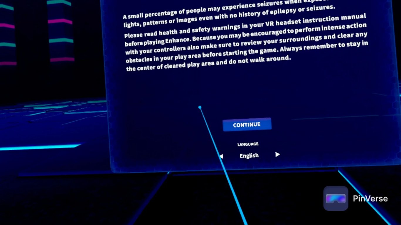 Enhanced VR — Registration, screen 9 of 11