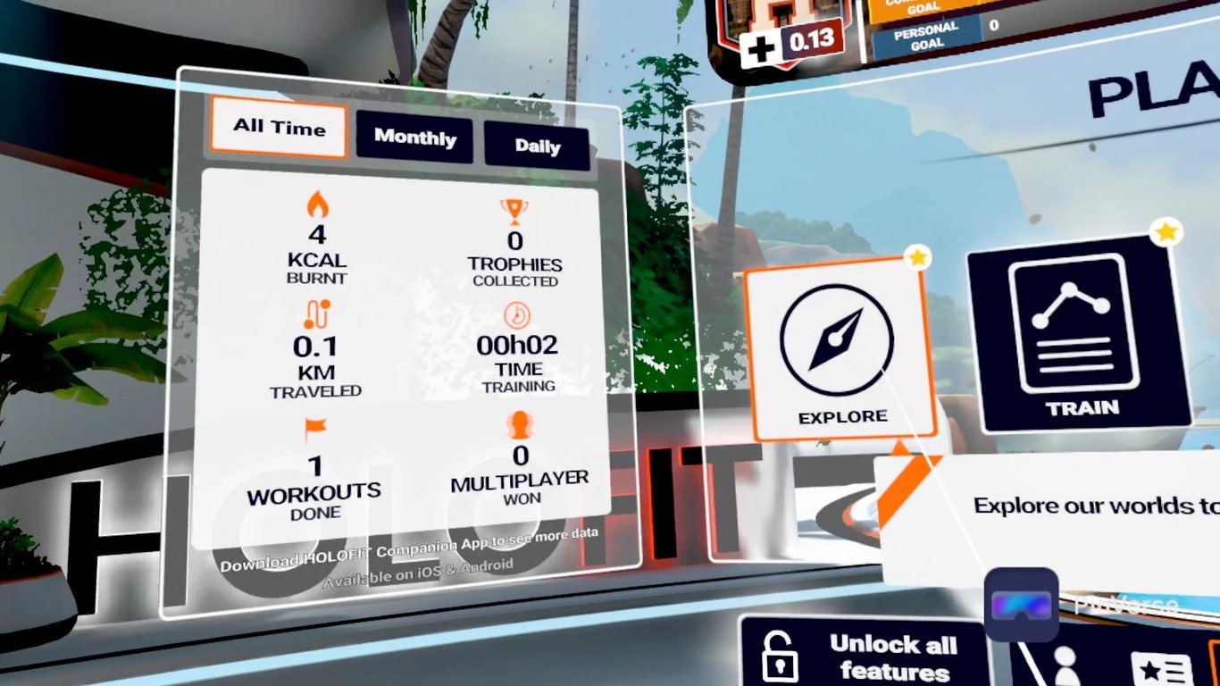 Holofit: Make Your Fitness Fun — Core Episode Experience, screen 4 of 6