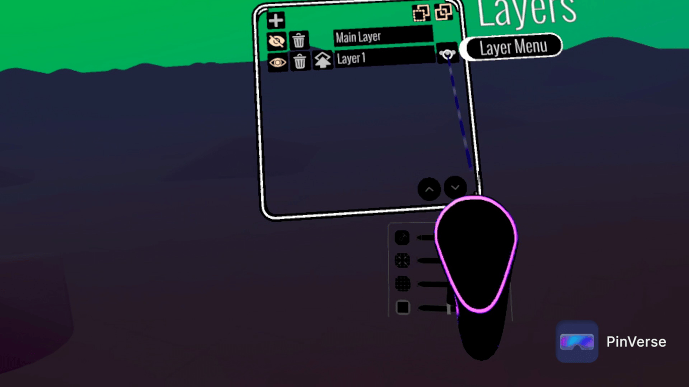 Open Brush - 3D Painting — Layers, screen 2 of 3