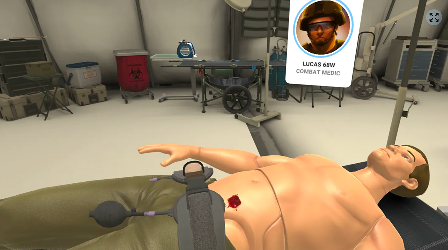 US Army Medical VR — Screenshots, screen 2 of 5