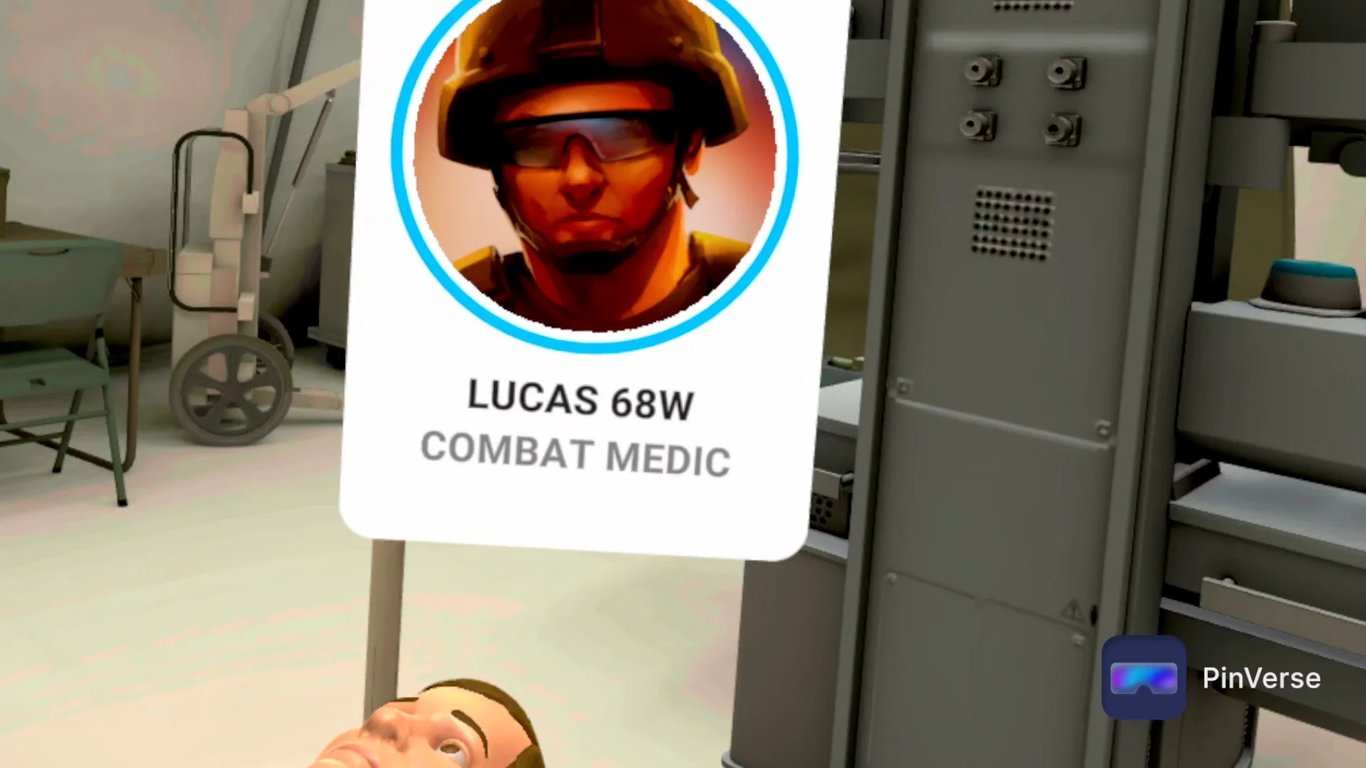 US Army Medical VR — Collaborative Medical Training, screen 2 of 4