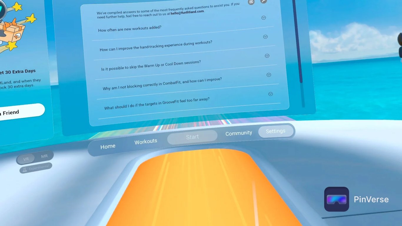Funfitland — Account Management, screen 3 of 4