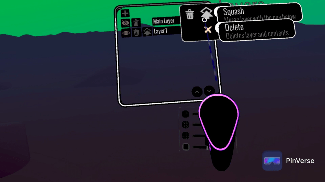 Open Brush - 3D Painting — Layers, screen 3 of 3