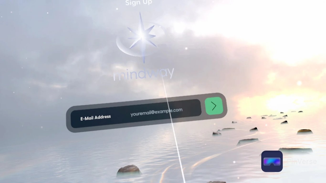 Mindway: Mindfulness Meditation, Sleep, ASMR — Registration, screen 1 of 6