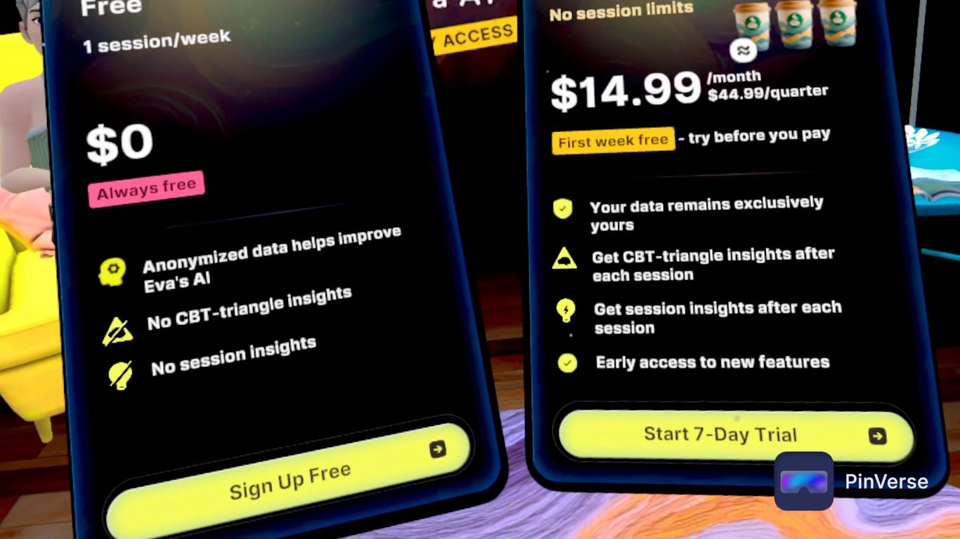 EvaAI — Subscription Upgrade, screen 1 of 2