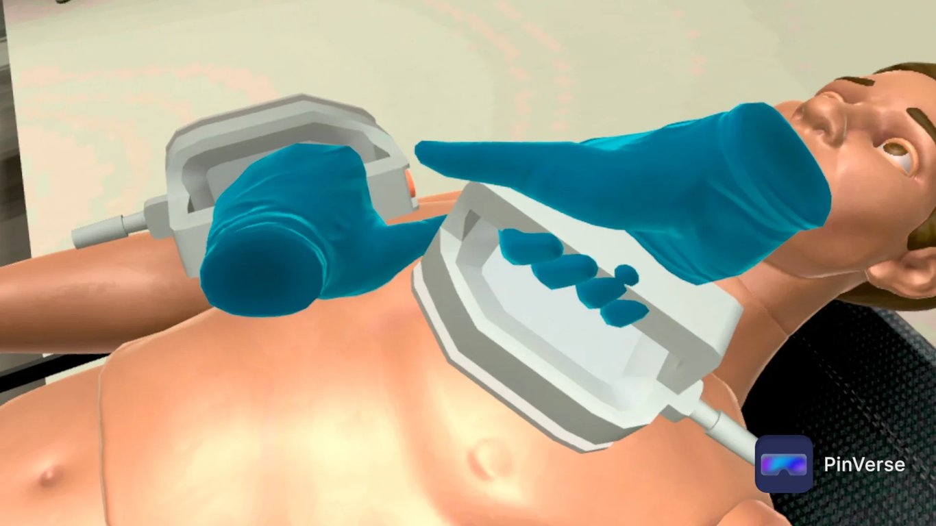 US Army Medical VR — Collaborative Medical Training, screen 1 of 4