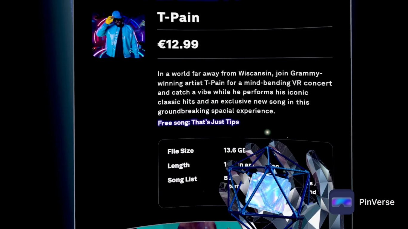 AMAZE VR Concerts — Content Preview & Selection, screen 5 of 6