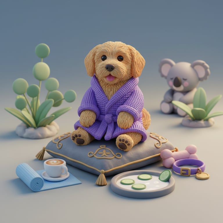 Pet parent treating their dog as a family member with premium pet care services