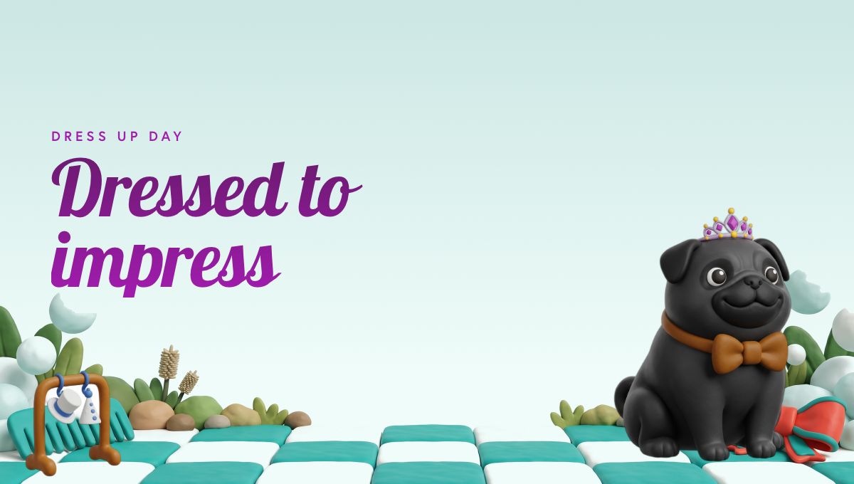 Dress Up Your Pet Day report card header