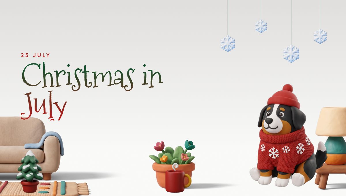 Christmas in July report card header