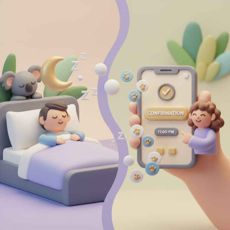 Customer self-service booking portal showing service selection and availability