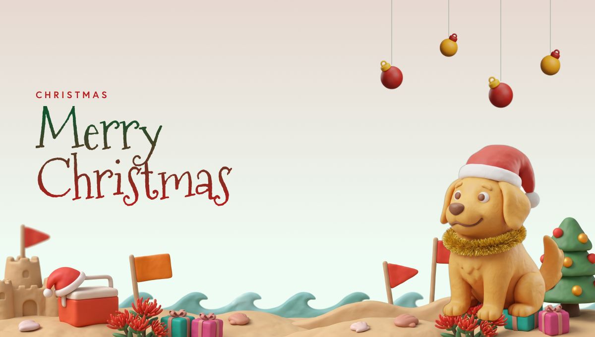 Christmas report card header