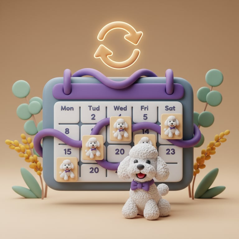 Modern dog grooming salon with professional equipment and bright lighting