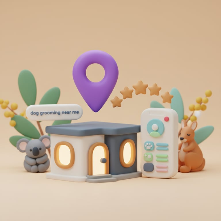 Pet business owner updating their Google Business Profile on a laptop