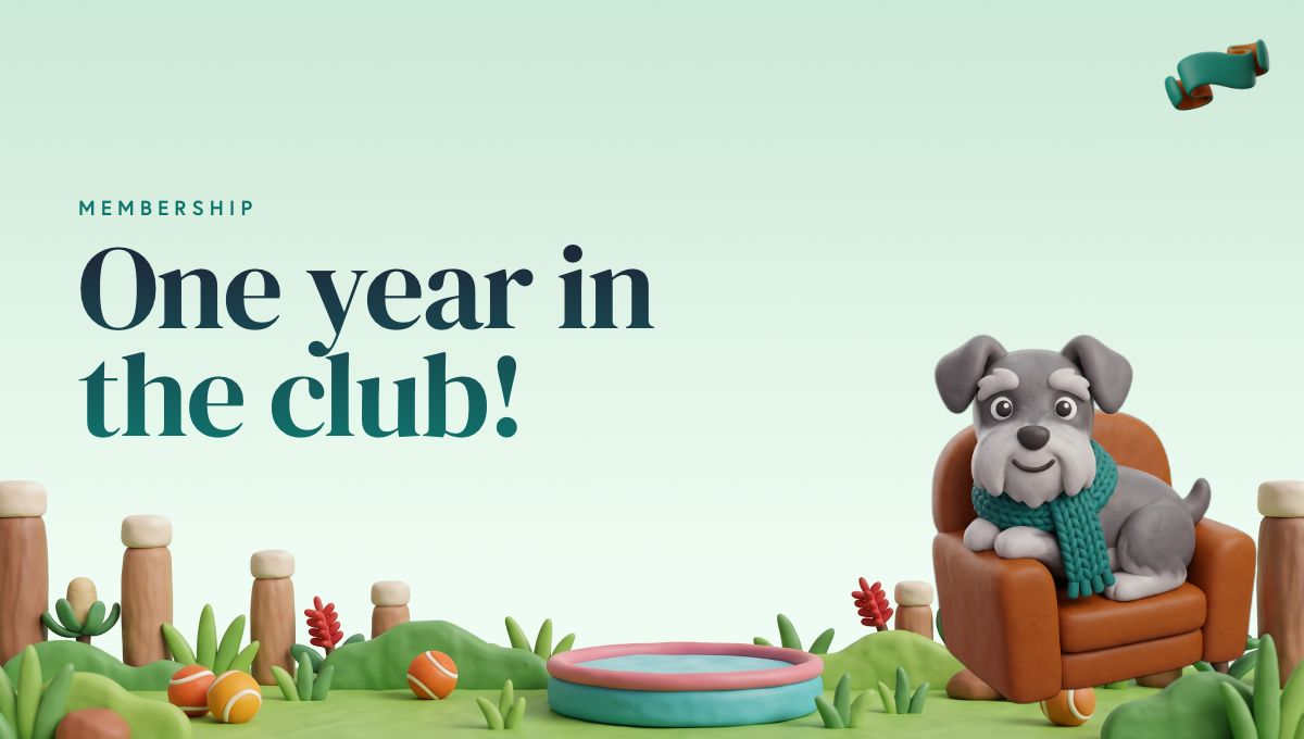 Membership anniversary report card header