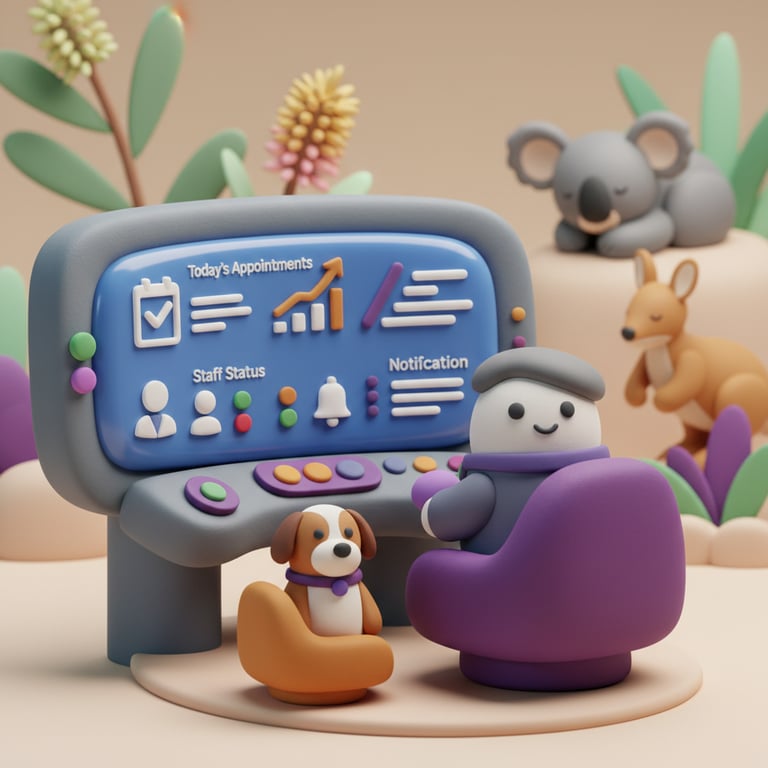 Mission Control dashboard showing daily appointments, revenue tracking, and attention alerts