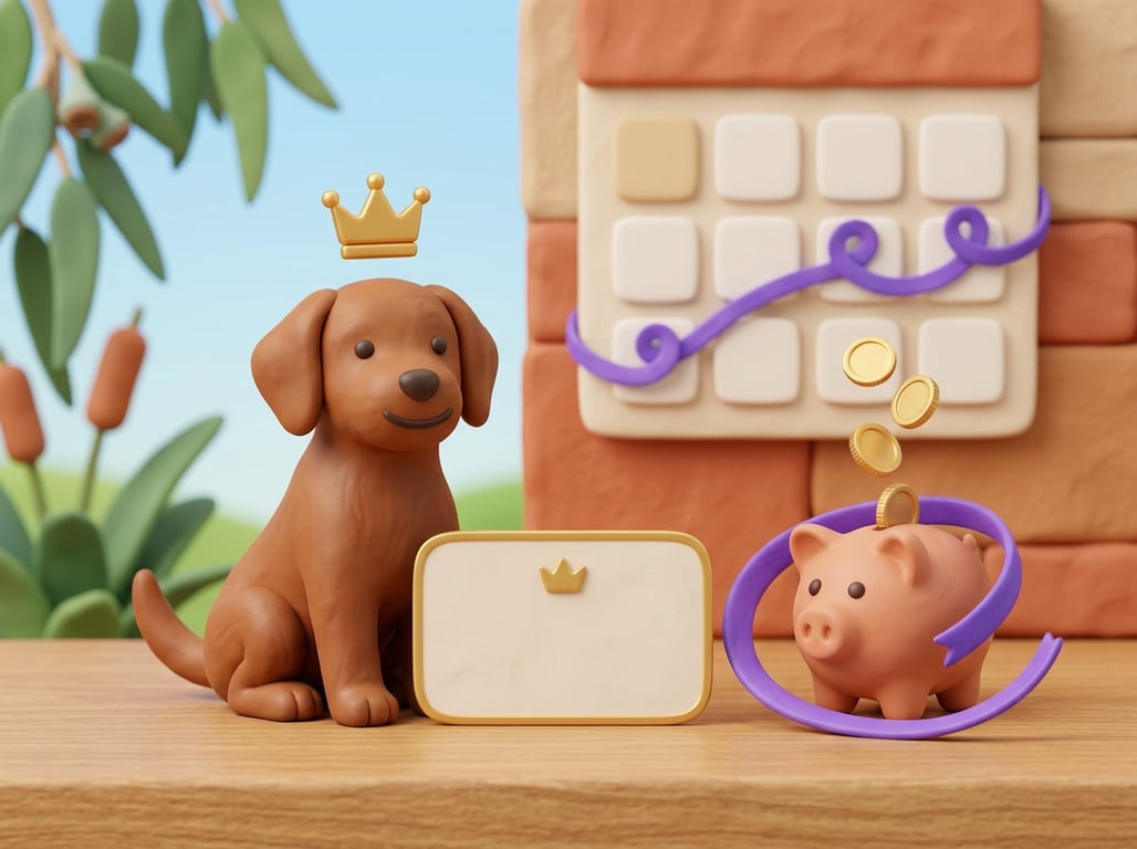 Petboost Memberships feature showing plan builder with usage tracking and recurring billing