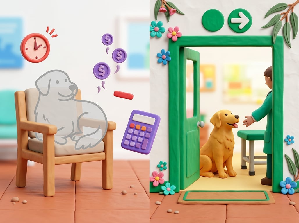 Empty grooming station representing lost revenue from no-show appointments