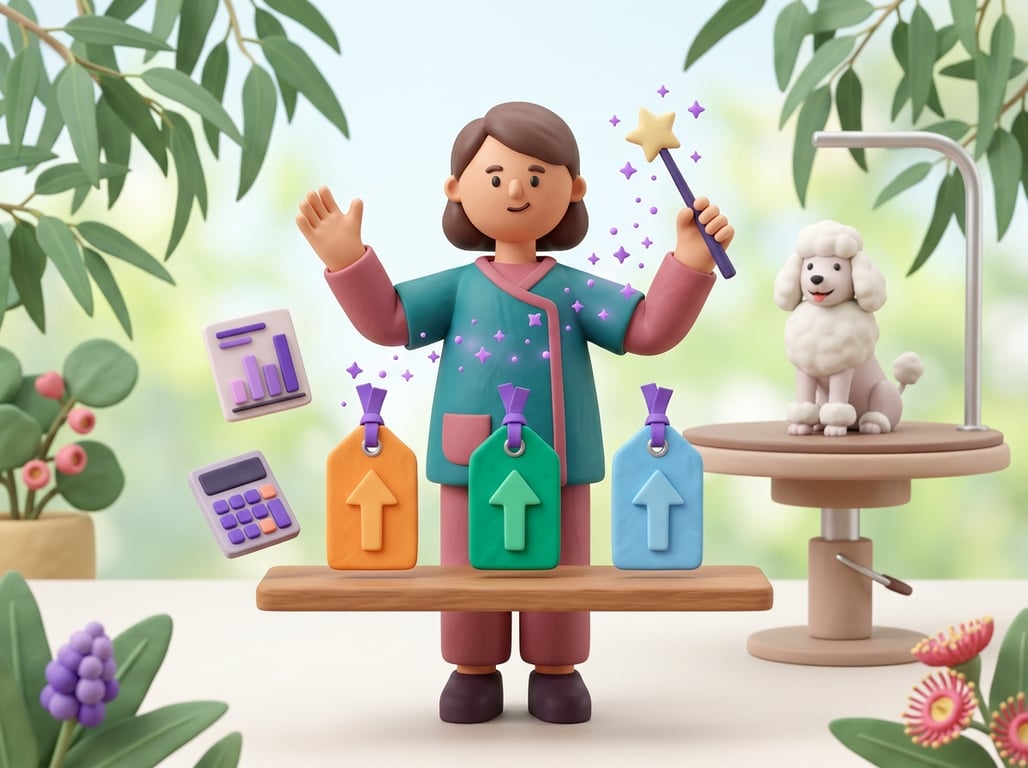 Petboost Pricing Assistant showing bulk service pricing adjustment options