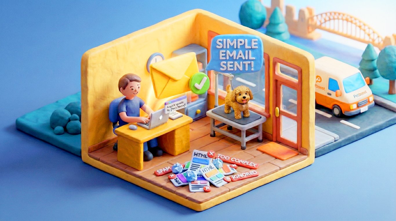 Email marketing deliverability guide for pet businesses showing inbox delivery, spam filtering, and authentication concepts