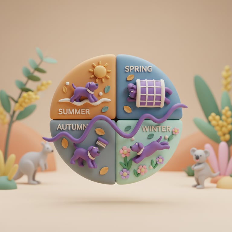 Australian pet business calendar showing seasonal demand patterns throughout the year