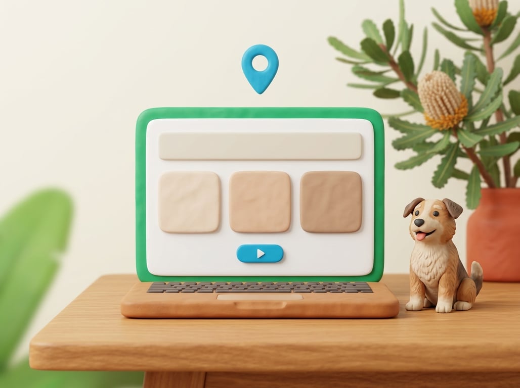 Petboost Business Showcase Page showing branded service listing with online booking