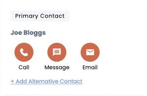 crm primary contact card
