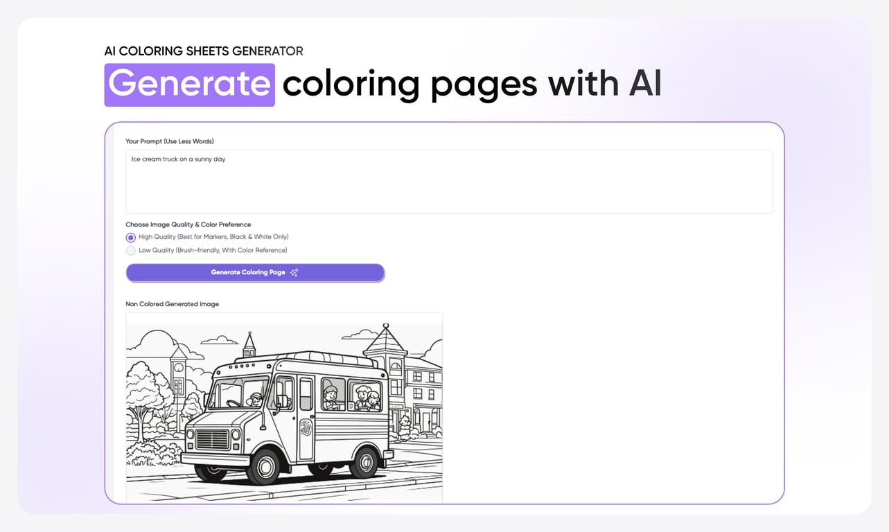 AI Coloring Pages Generator by - Public