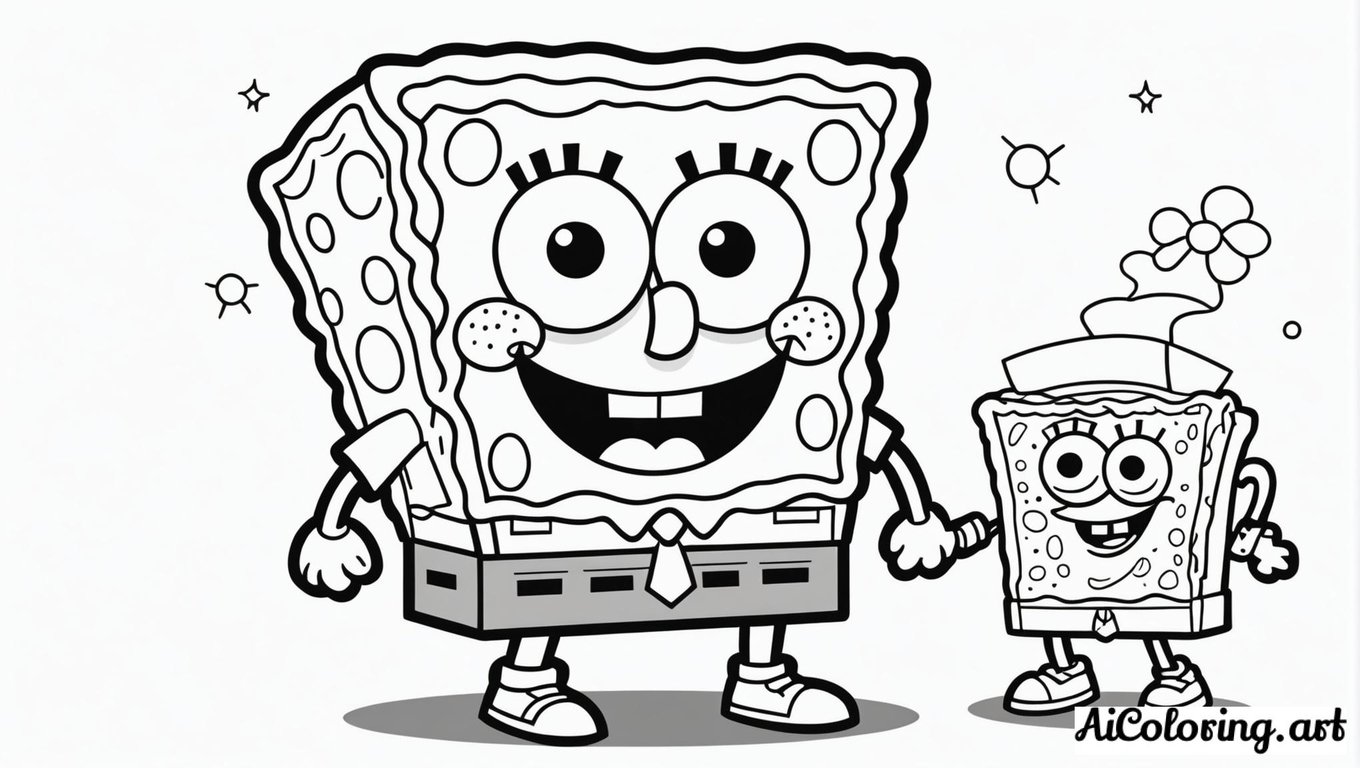 Free coloring page to print spongebob