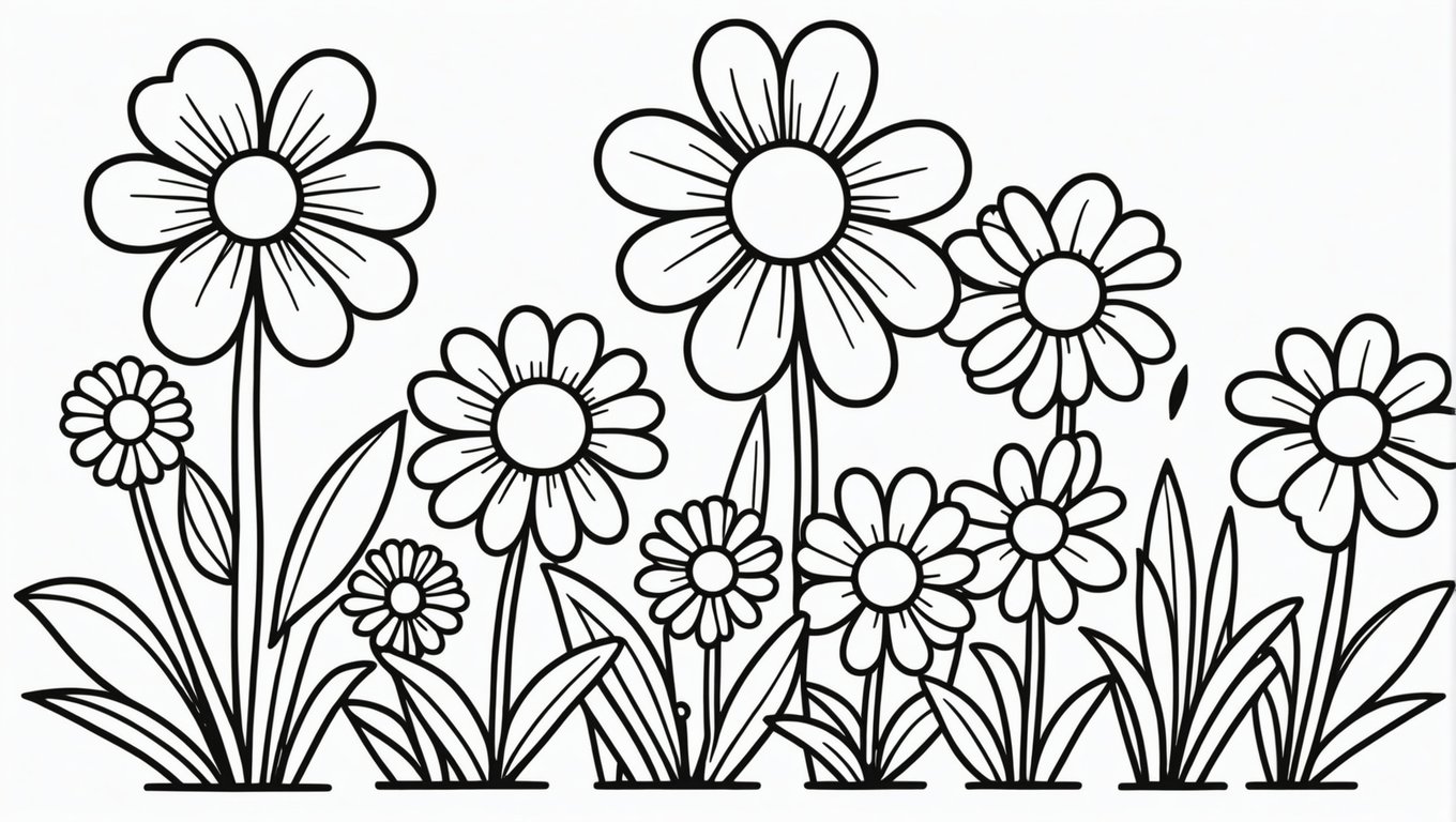 Flowers in white background