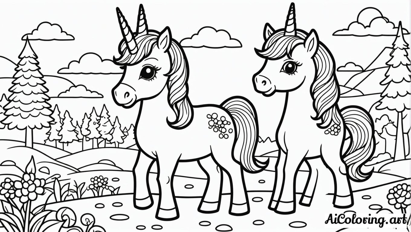 Free coloring page to print sweet unicorn candy land