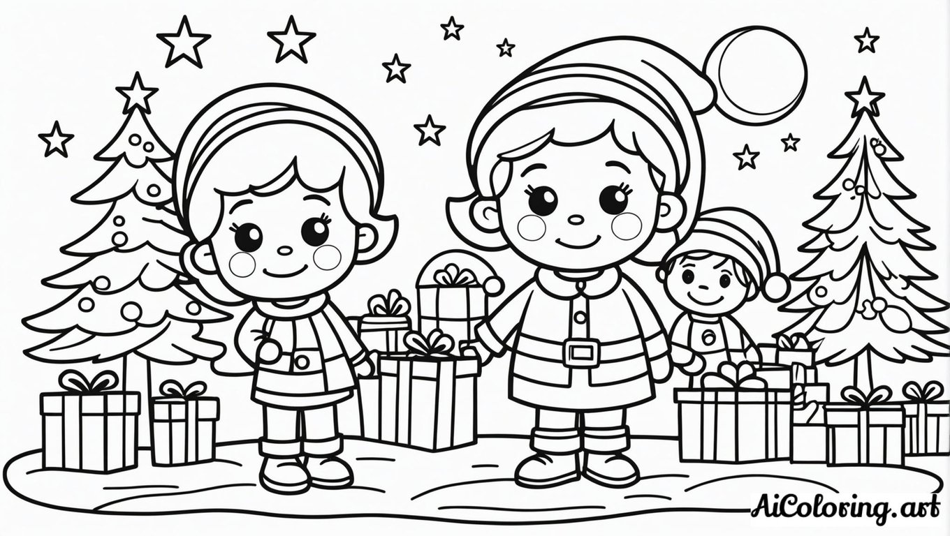 Free coloring page to print christmas related item
