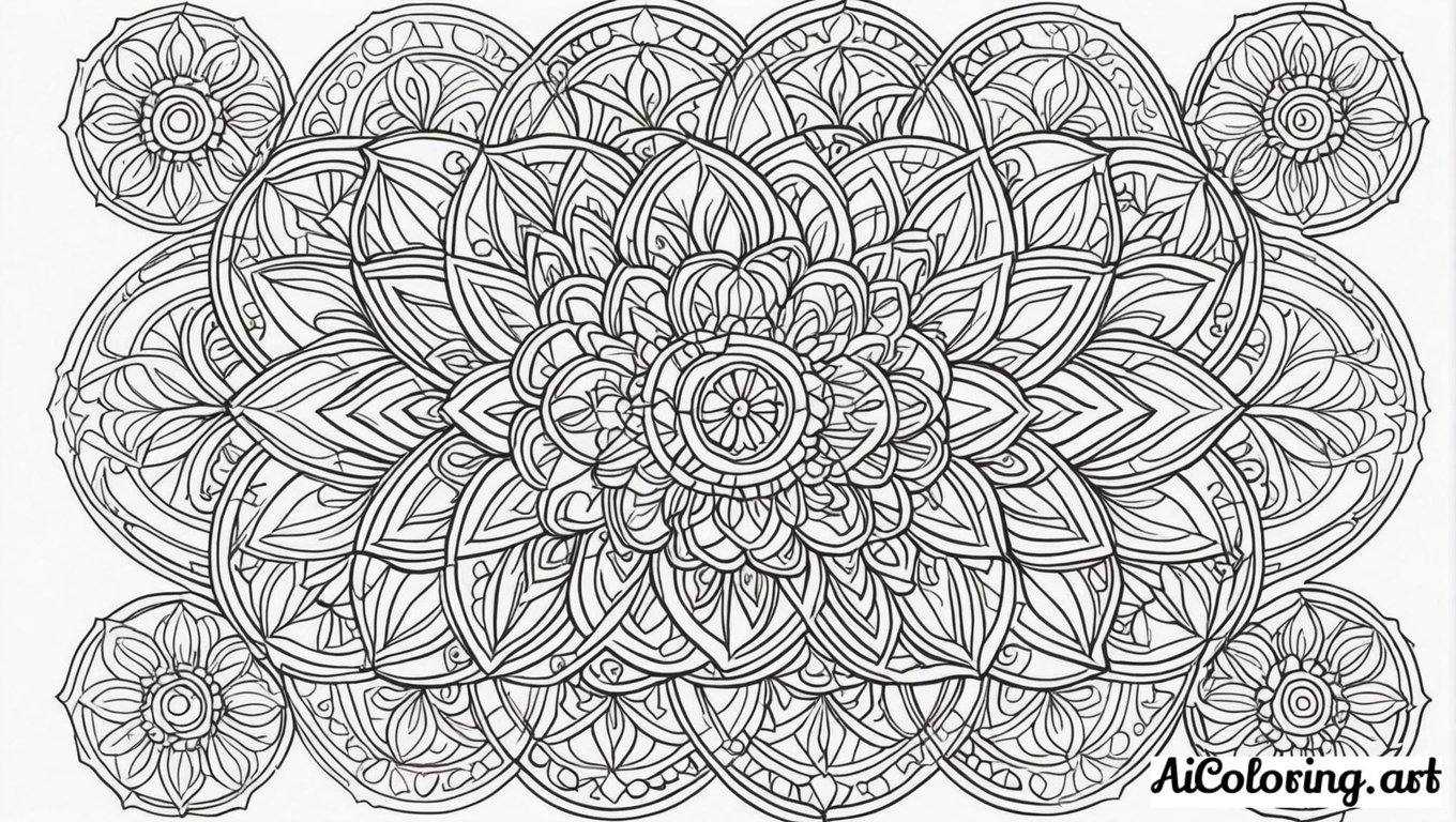 Free coloring page to print intricate flower mandala meditation